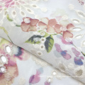 100% Polyester Woven Floral Print Chiffon Embroidery Fabric